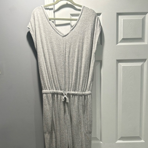 Serra Gray Women’s Jumpsuit w/Pockets and Drawstrings-size L - Picture 4 of 6